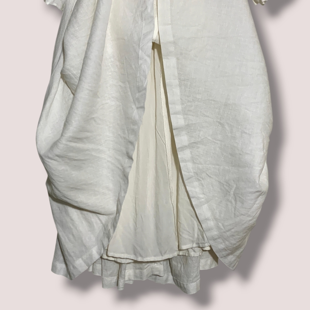 NWT MABLE ARIYA FRONT RIBBON TIED MINI Dress In OFF WHITE SZ L - Picture 5 of 16